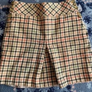 ann taylor patterned mini skirt